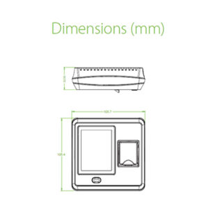 ZKteco SF300 device dimensions